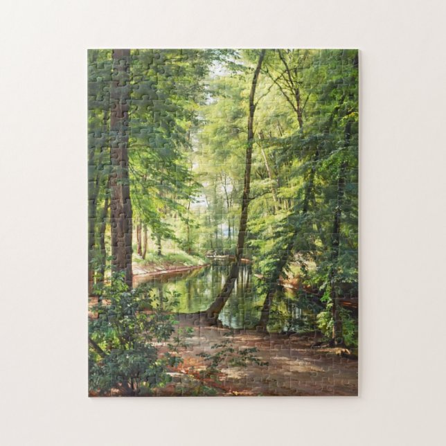 Aagaard Forest Stream Landscape Painting Pussel (Vertikal)