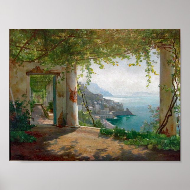 Aagaard Loggia Amalfi Italien Painting Poster (Framsidan)