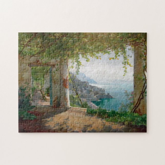 Aagaard Loggia Amalfi Italien Painting Pussel (Horisontell)