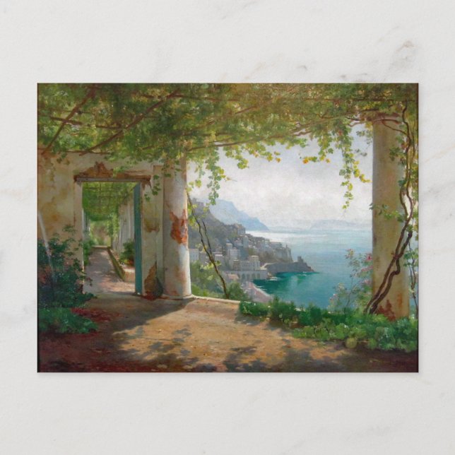 Aagaard Loggia Amalfi Italien Painting Vykort (Framsida)