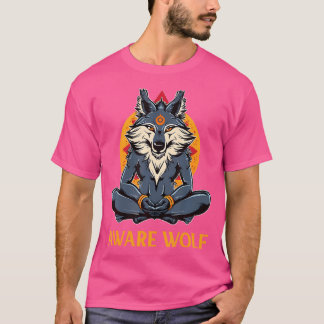 Aagerulgs Medvetna Varg Yoga Meditation Namaste Yo T Shirt