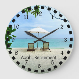 Aah pension...avslappning vid stranden stor klocka