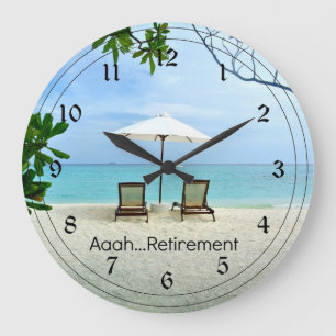 Aah pension...avslappning vid stranden stor klocka