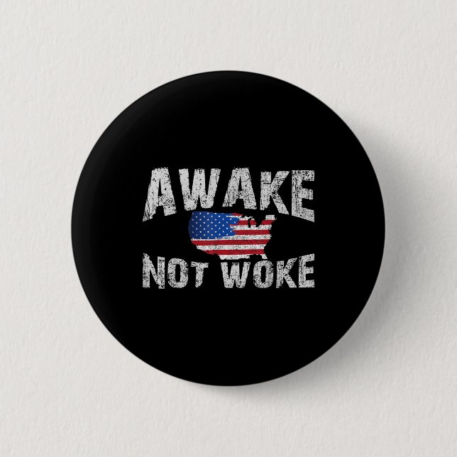 Aake men not woke USA 4:e juli Knapp (Framsida)