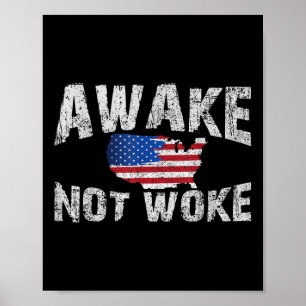 Aake men not woke USA 4:e juli Poster