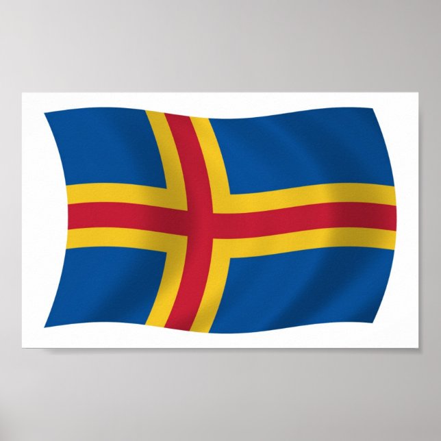 Aaland Flag Poster Print (Framsidan)