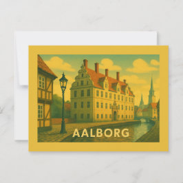 Aalborg Danmark stadsbild Vykort