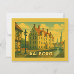 Aalborg Danmark stadsbild Vykort