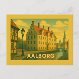 Aalborg Danmark stadsbild Vykort
