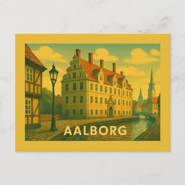 Aalborg Denmark Cityscape Vykort (Framsida)