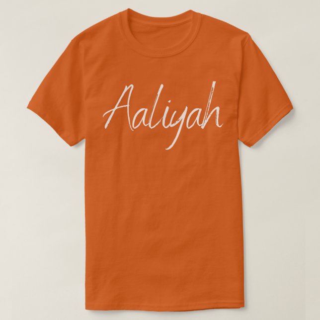 Aaliyah Frist namn Design T Shirt (Design framsida)