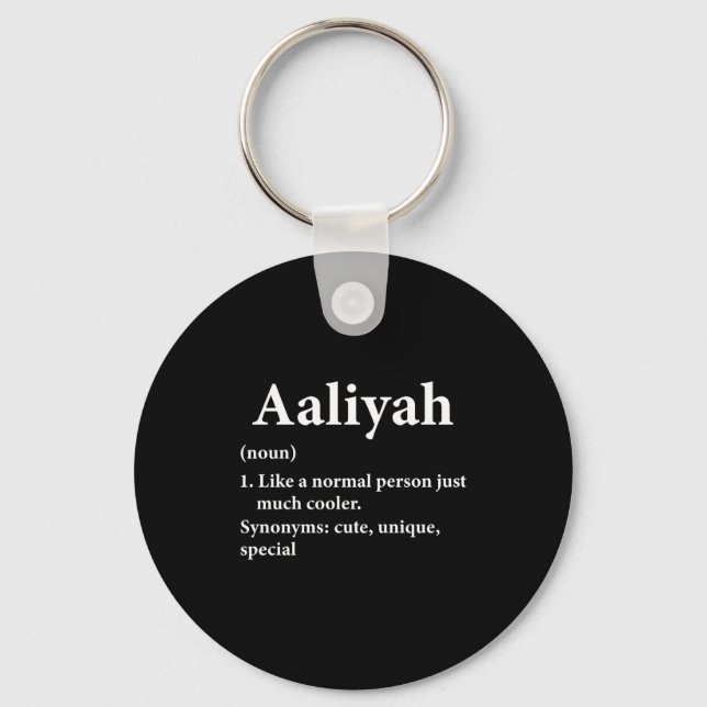 Aaliyah Namn Definition Rollig D  Nyckelring (Framsida)