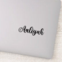 Aaliyah Namn - Handskriven calligrafi