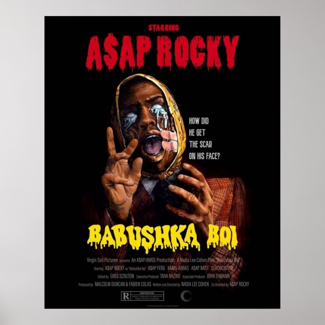AAP ROCKY - BABUSHKA BOI POSTER (Framsidan)