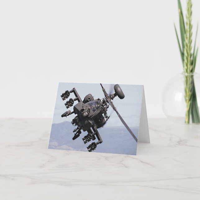 Aapache attackhelikopter helgkort (Framsida)