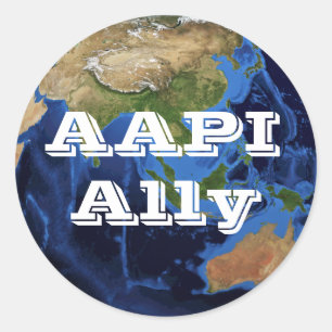AAPI Ally Runt Klistermärke