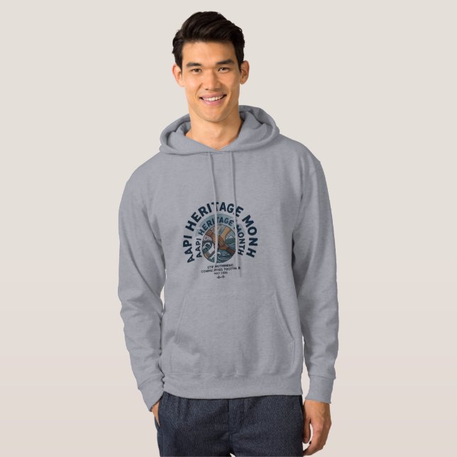 AAPI-ärvsmånad 2026 Kraft i enhet Grafik T- Hoodie (Hel framsida)