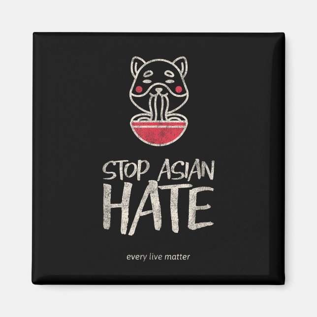 Aapi Awareness (asiatisk direktantirasism) Stoppa  Magnet (Framsidan)