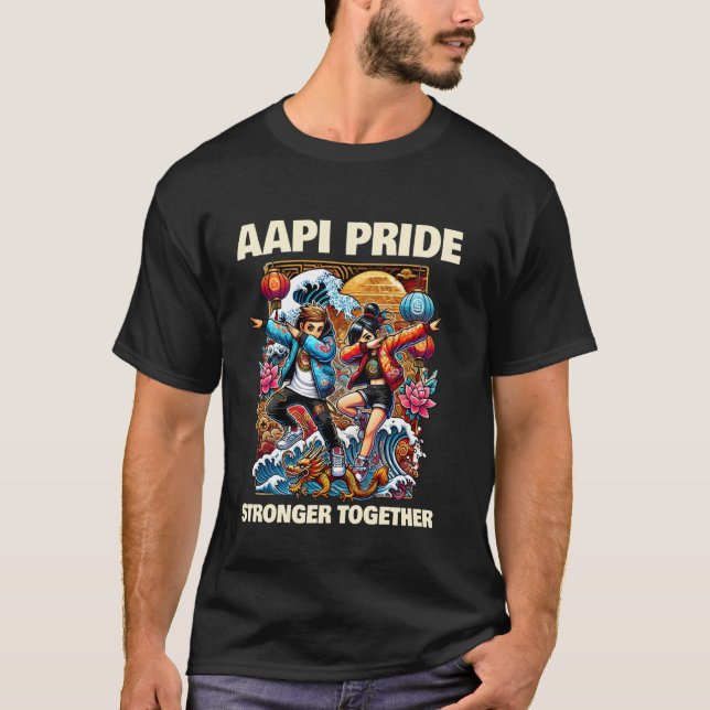 AAPI Pride Starkare Tillsammans - Anime för Pojkar T Shirt (Framsida)