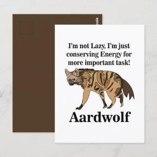 Aardulv Hyena Spirit Animal Lover Vykort