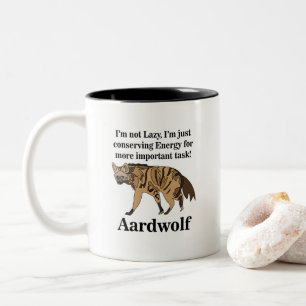 AardVARHyena Animal Lover Funny Två-Tonad Mugg