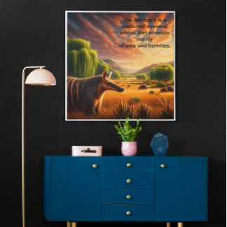 Aardvark i Sunlit Fält Poster