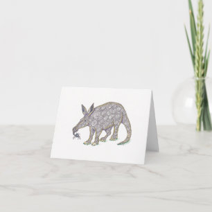 Aardvark-redo för att äta ett djur kort