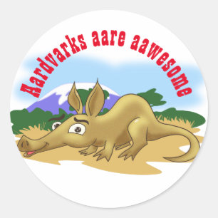 Aardvarks aare aunderbar runt klistermärke