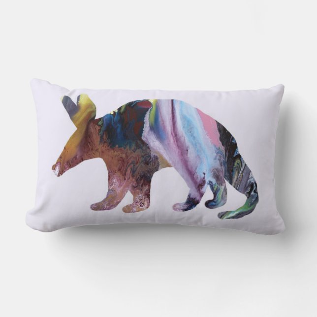 AardvarkSilhouette Lumbarkudde (Framsida)