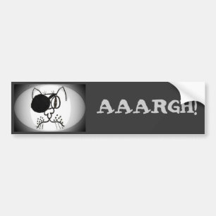 Aargh! Öga Patch Pirat Cat Bildekal