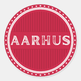 Aarhus City Pride Emblem – Dansk Identitet Runt Klistermärke