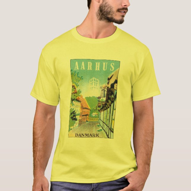 AARHUS, Danmark Tee Shirt (Framsida)