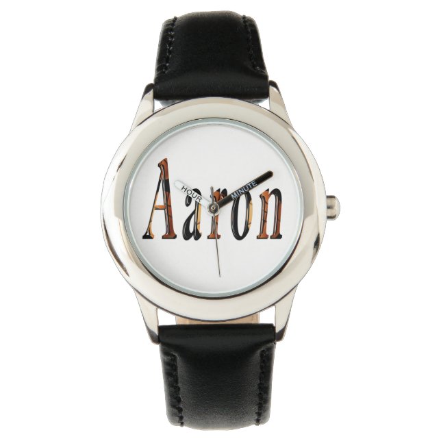 Aaron Boys Namn Logotyp Armbandsur (Framsida)