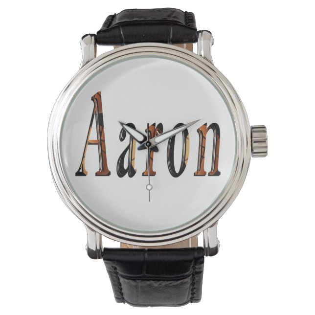 Aaron Boys Namn Logotyp Armbandsur (Framsida)