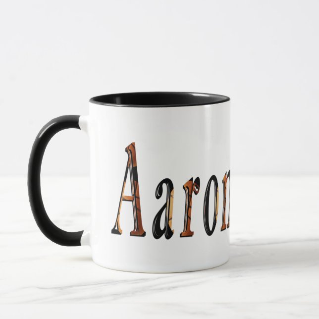 Aaron Boys Namn Logotyp Mugg (Vänster)
