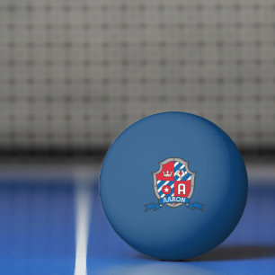 Aaron brev A örle vapensköld Red blue Pingisboll