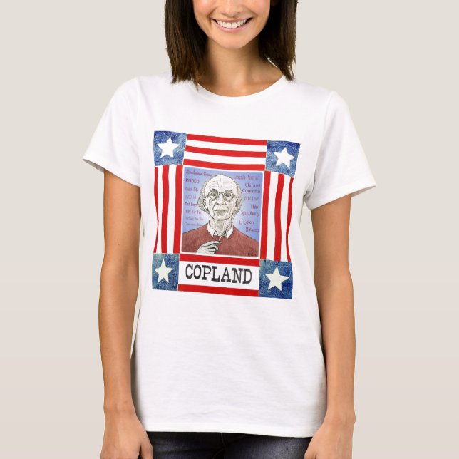 Aaron Copland damT-tröja T-shirt (Framsida)