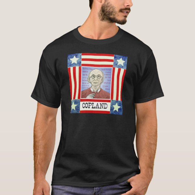 Aaron Copland mörkT-tröja T-shirt (Framsida)