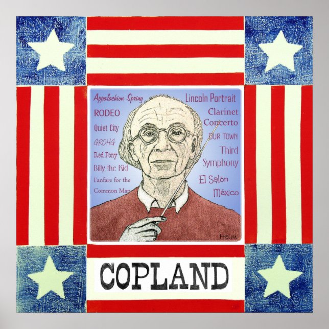 Aaron Copland print Poster (Framsidan)