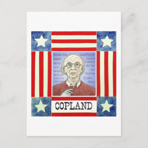 Aaron Copland vycard Vykort