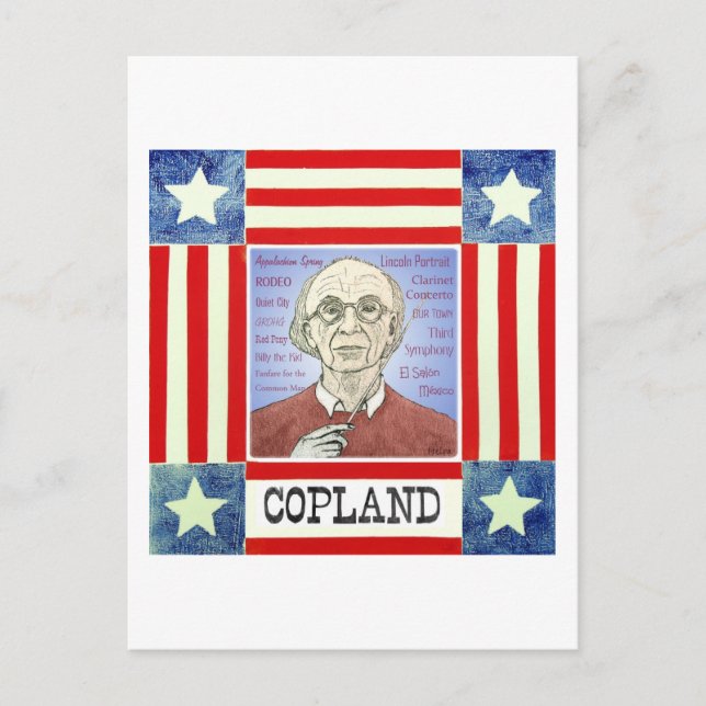 Aaron Copland vycard Vykort (Framsida)