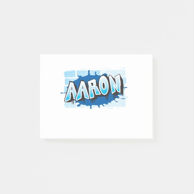 Aaron Ditt namn Graffiti Brick Wall Stylized Post-it Block (Framsida)