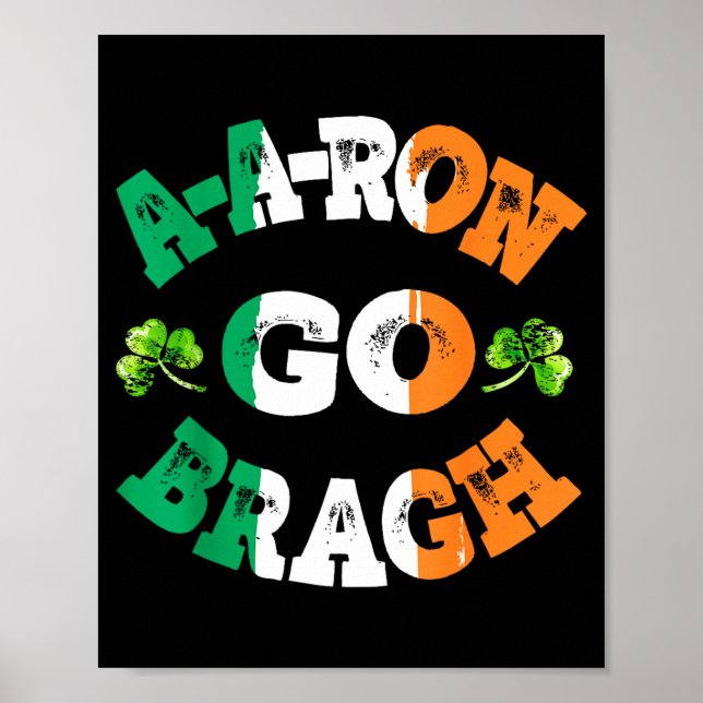 Aaron Erin Go Bragh Shamrock St.patrick's Day  Poster (Framsidan)