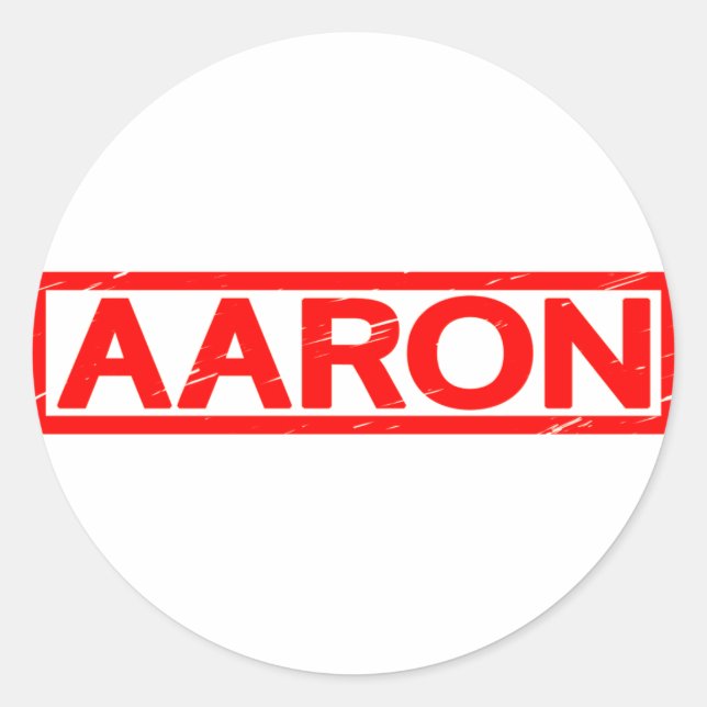 Aaron Frimärke Runt Klistermärke (Framsida)