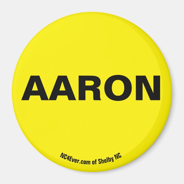 AARON Gult magnet (Framsidan)
