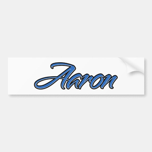 Aaron Name blue Aufkleber Sticker Autoaufkleber Bildekal (Framsidan)