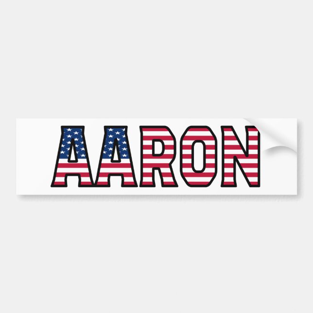 Aaron Name Vorname USA Aufkleber Sticker Auto Bildekal (Framsidan)