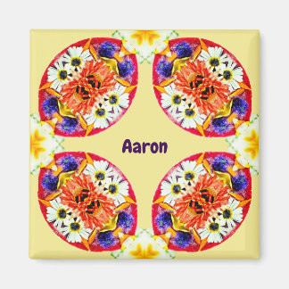 AARON ~ Personlig Påskmönster Fraktal ~ Magnet