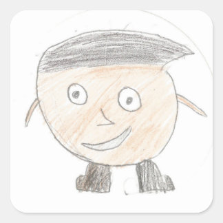 Aaron: Square Sticker Fyrkantigt Klistermärke