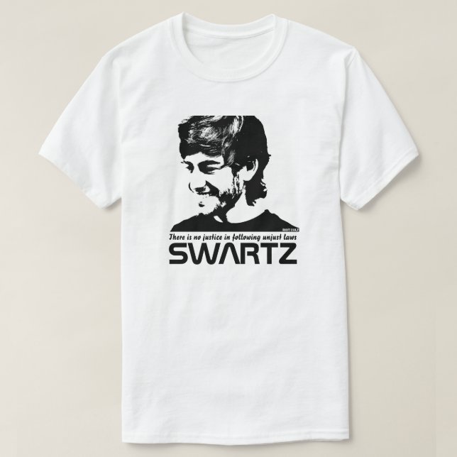 Aaron Swartz Politisk Internetaktivist Offert T Shirt (Design framsida)